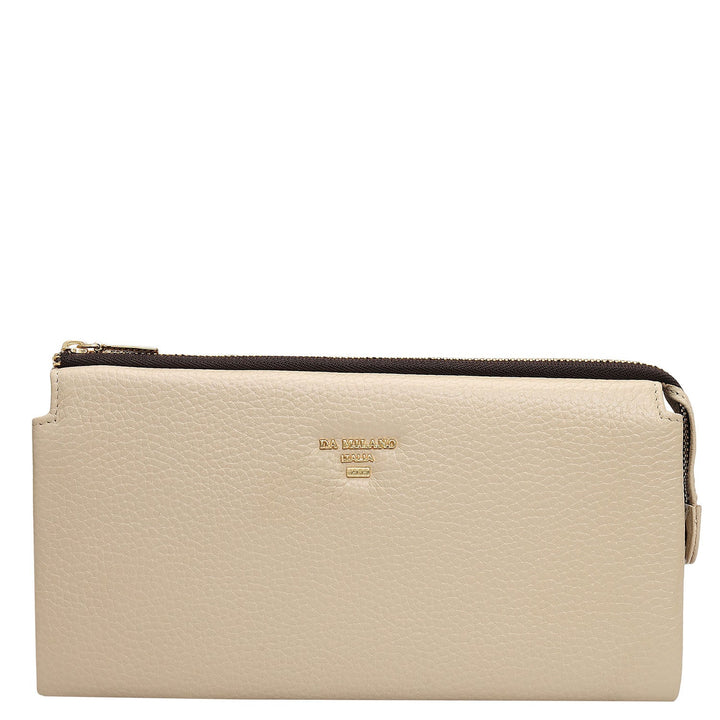 Wax Leather Ladies Wallet - Dove