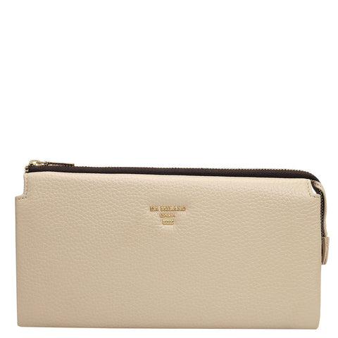 Wax Leather Ladies Wallet - Dove