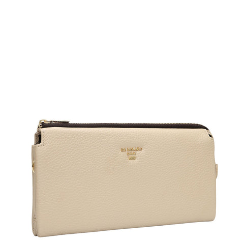 Wax Leather Ladies Wallet - Dove