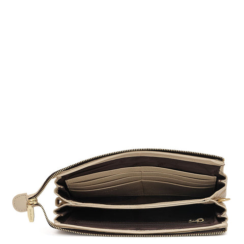 Wax Leather Ladies Wallet - Dove