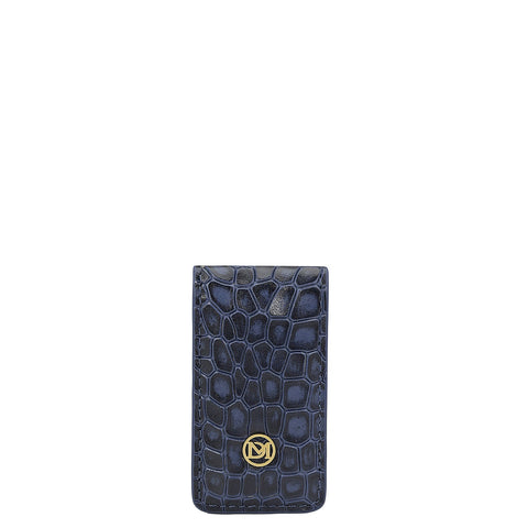 Croco Leather Money Clip - Stardust