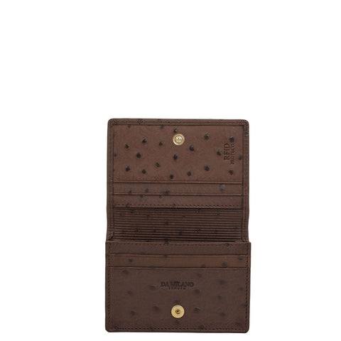 6 Slots Leather Card Case - Brown