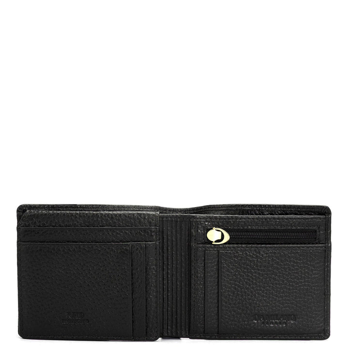 Black Bifold Leather Mens Wallet