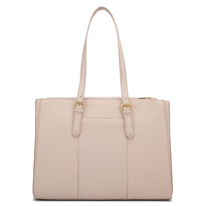 Large Franzy Leather Shoulder Bag - Blush