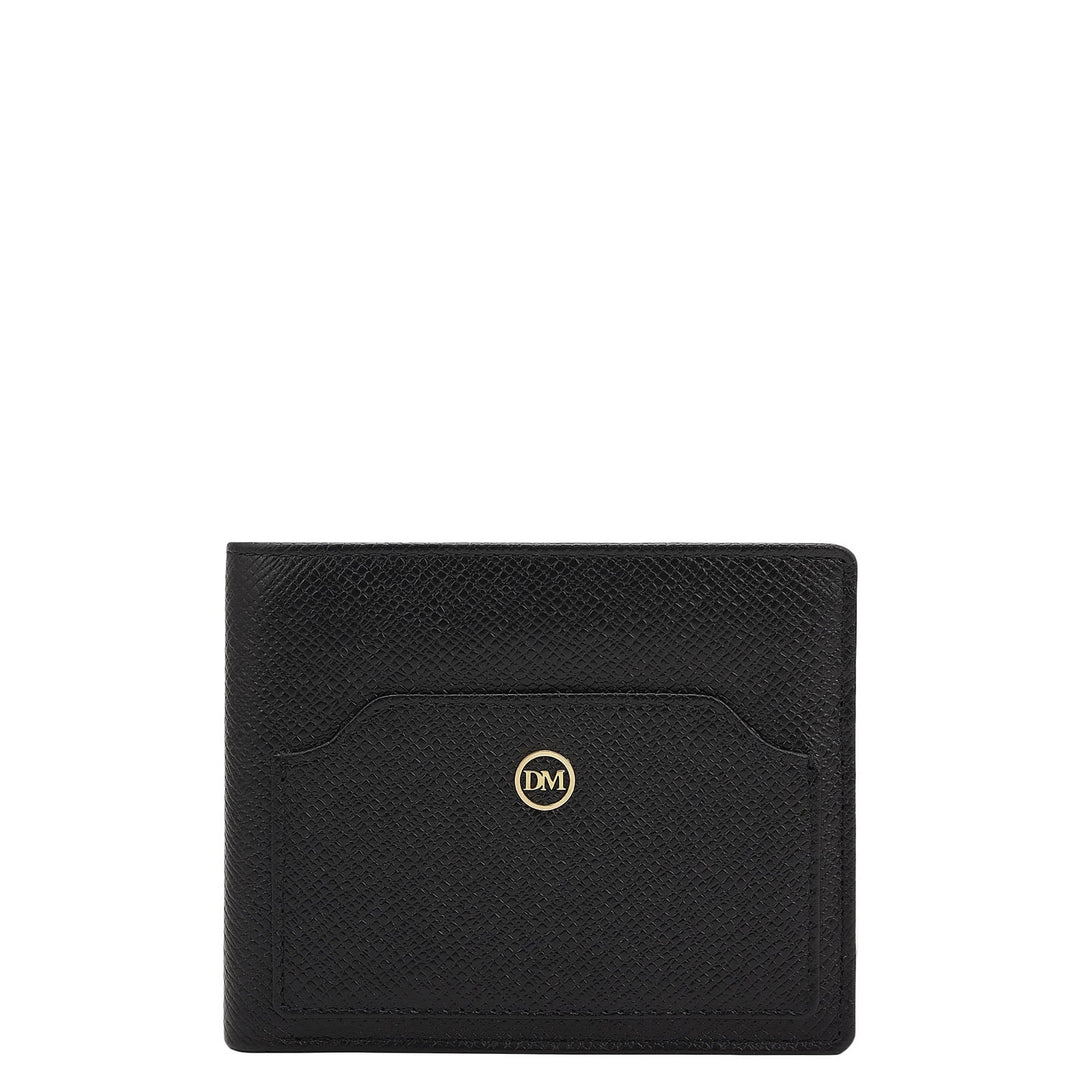 Black Bifold Leather Mens Wallet