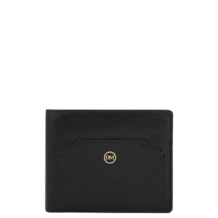 Black Bifold Leather Mens Wallet