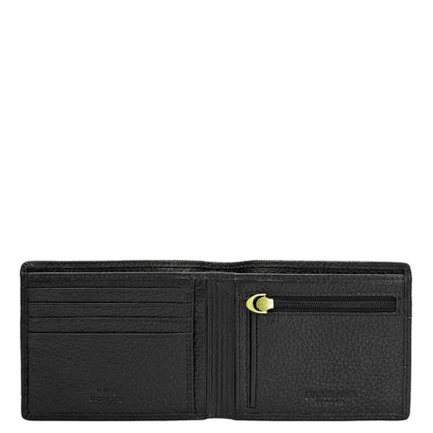 Black Bifold Leather Mens Wallet
