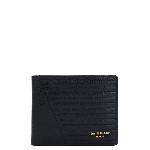 Black Bifold Leather Mens Wallet