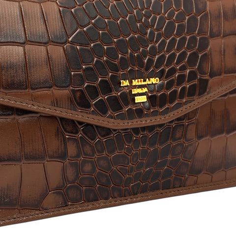 Croco Leather Passport Case - Date