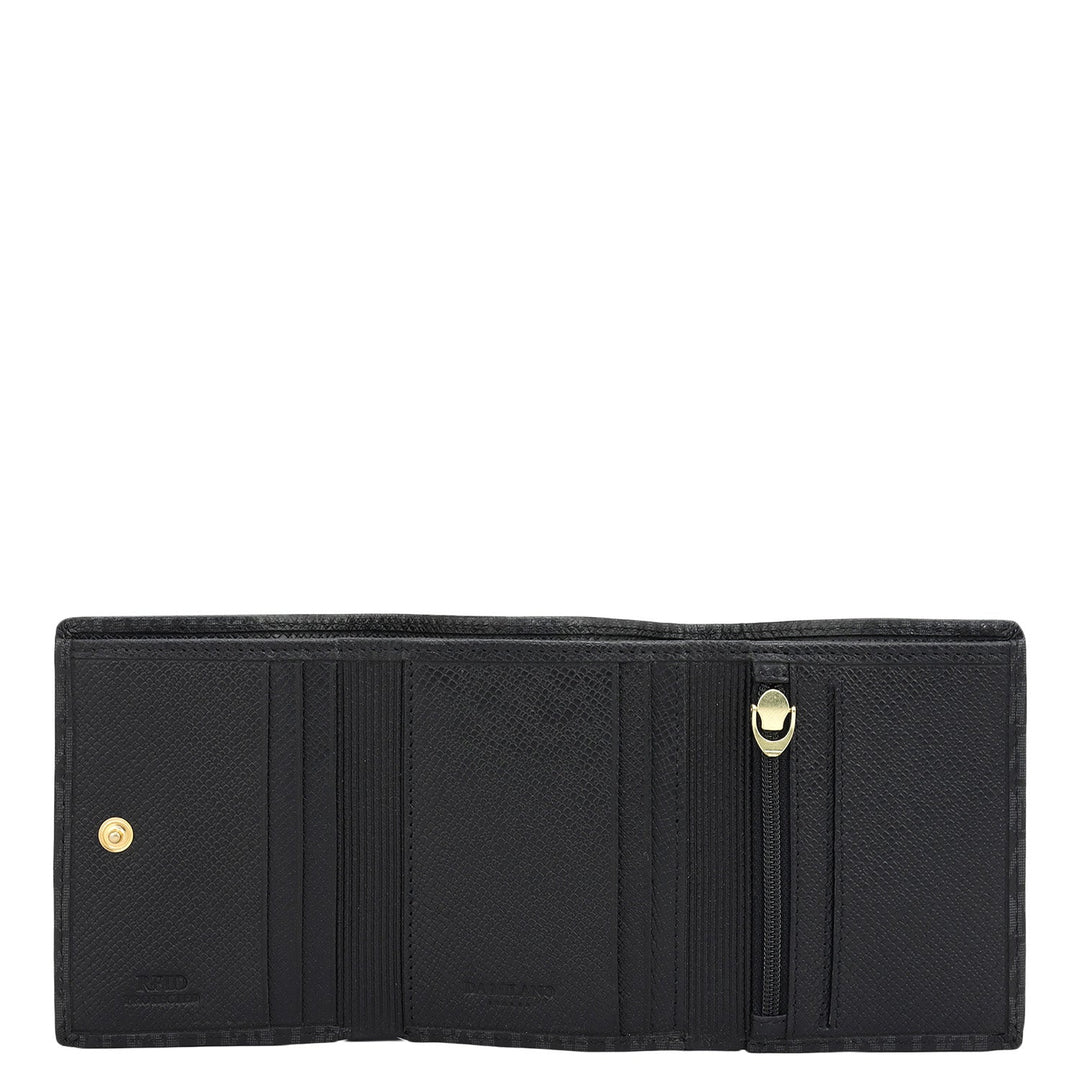 Black Bifold Leather Mens Wallet