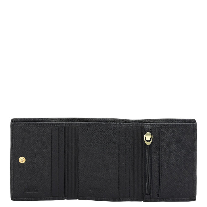 Black Bifold Leather Mens Wallet
