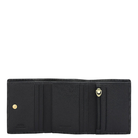 Black Bifold Leather Mens Wallet
