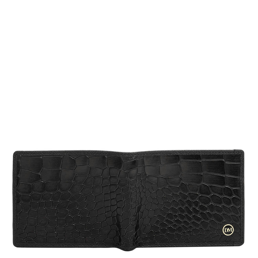Black Bifold Leather Mens Wallet