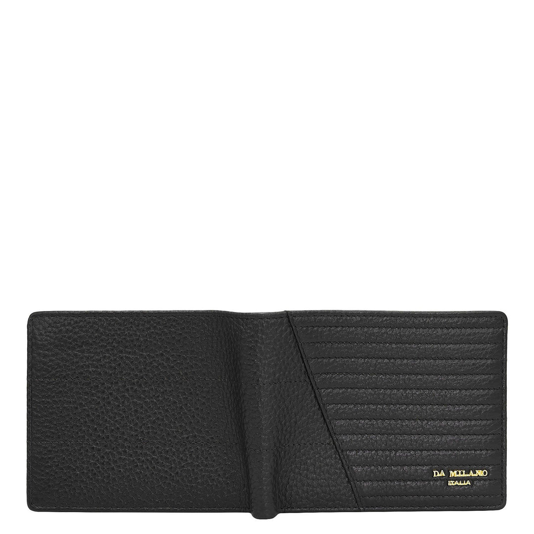 Black Bifold Leather Mens Wallet