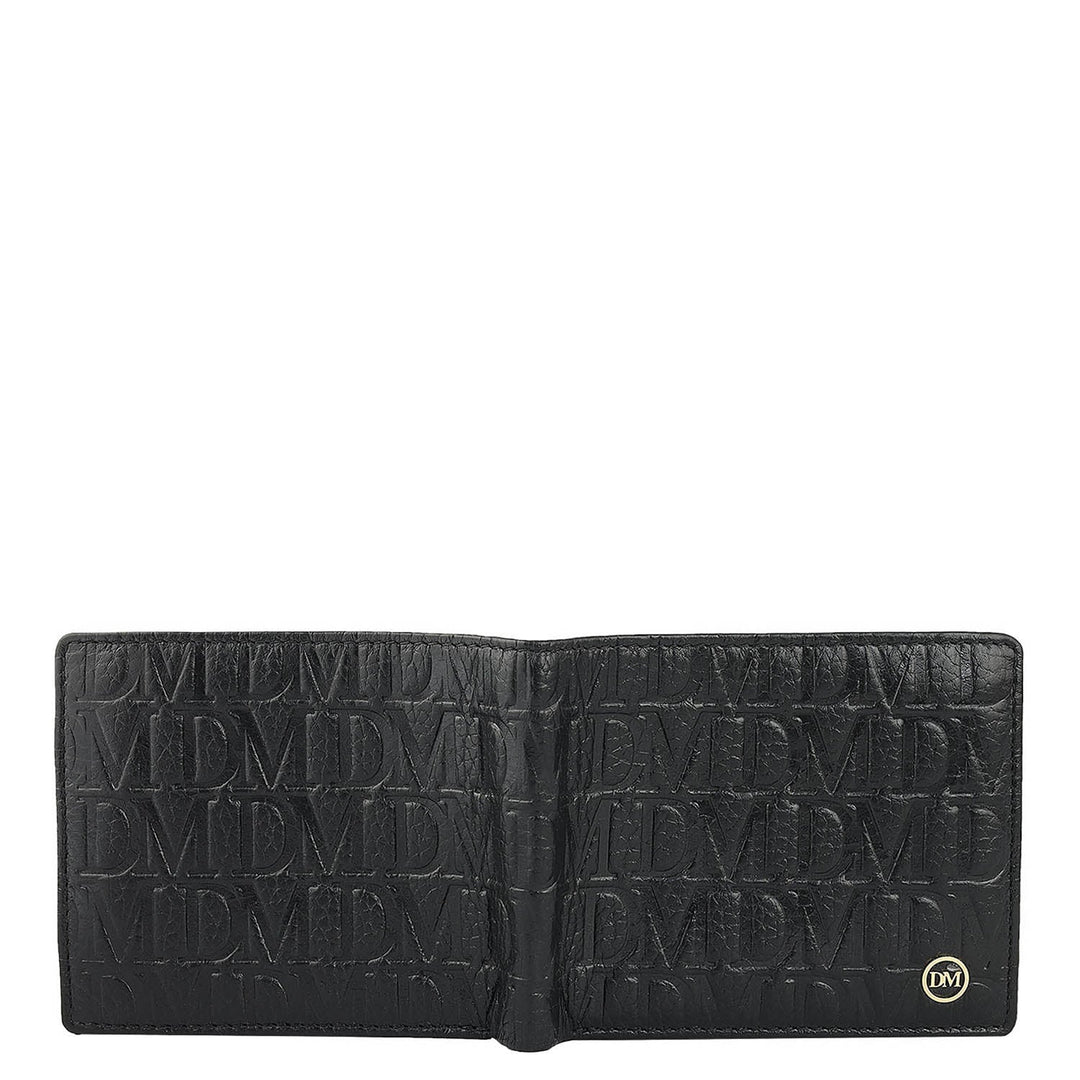 Black Bifold Leather Mens Wallet