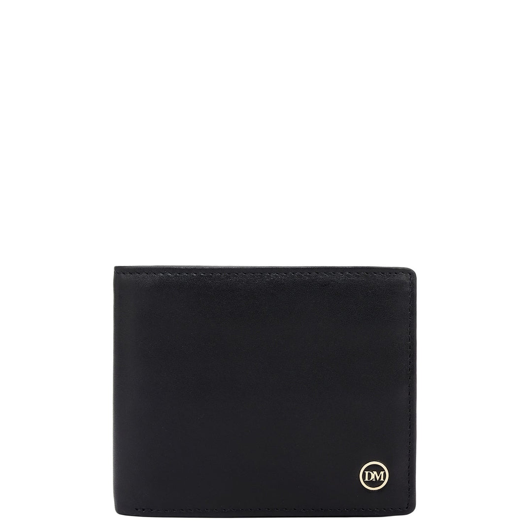 Black Bifold Leather Mens Wallet