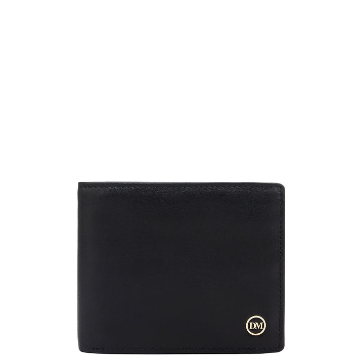 Black Bifold Leather Mens Wallet