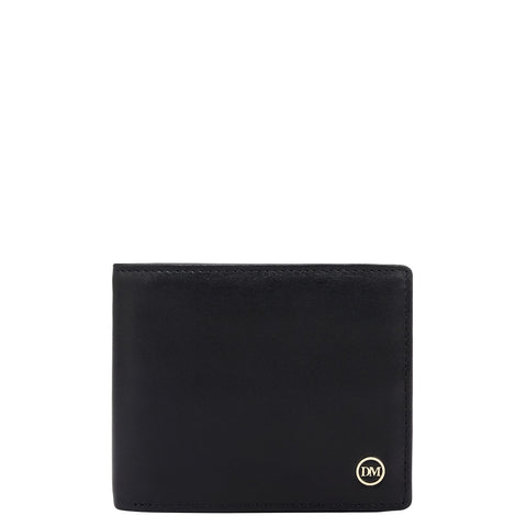 Black Bifold Leather Mens Wallet