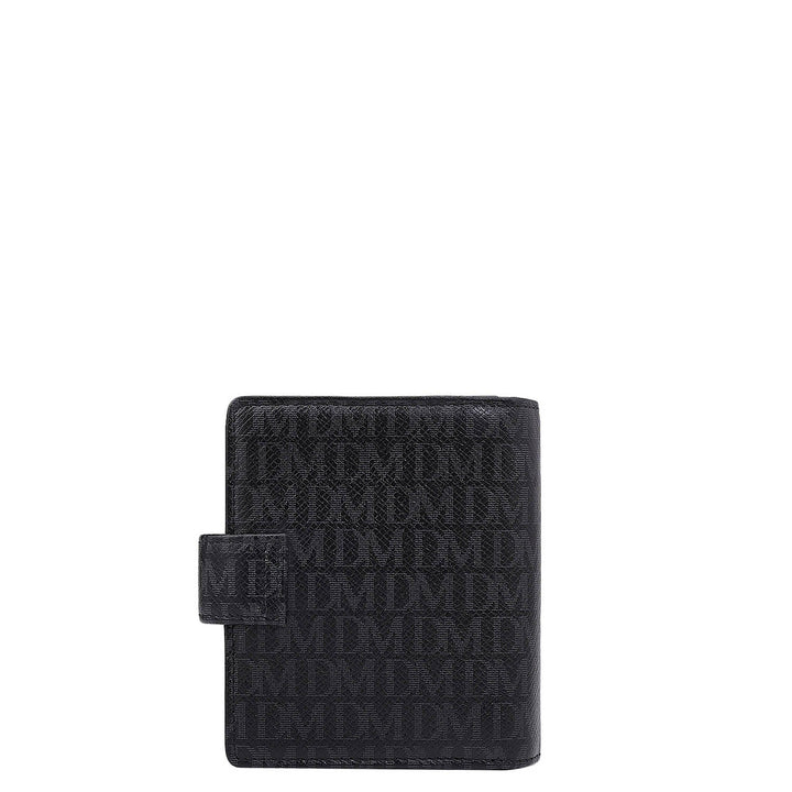 Monogram Leather Ladies Wallet - Black