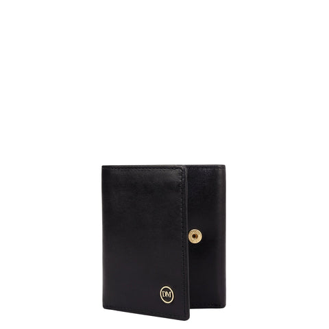 Black Trifold Leather Mens Wallet