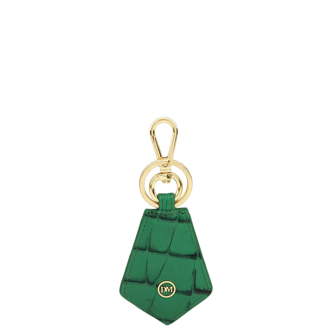 Croco Leather Key Chain - Sea Weed