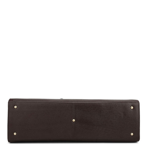 Large Franzy Leather Shoulder Bag - Chocolate