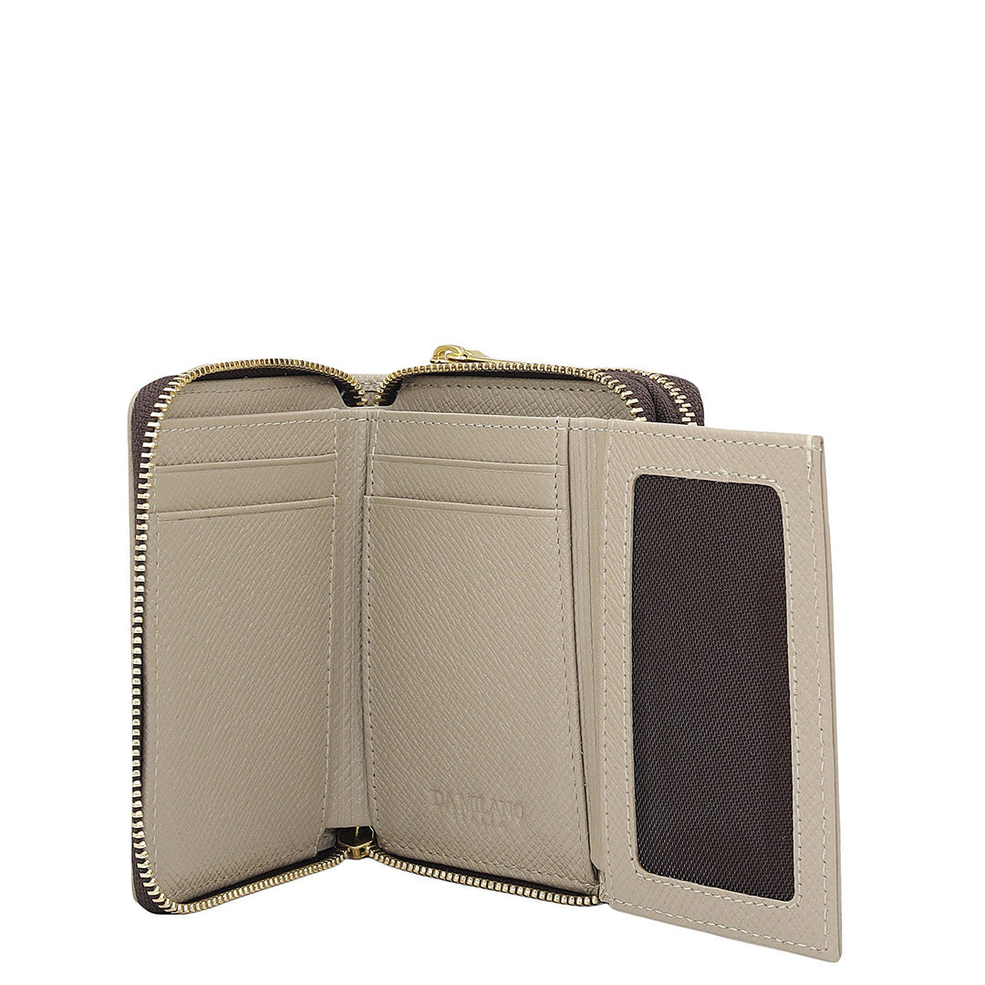 Croco Leather Ladies Wallet - Frost