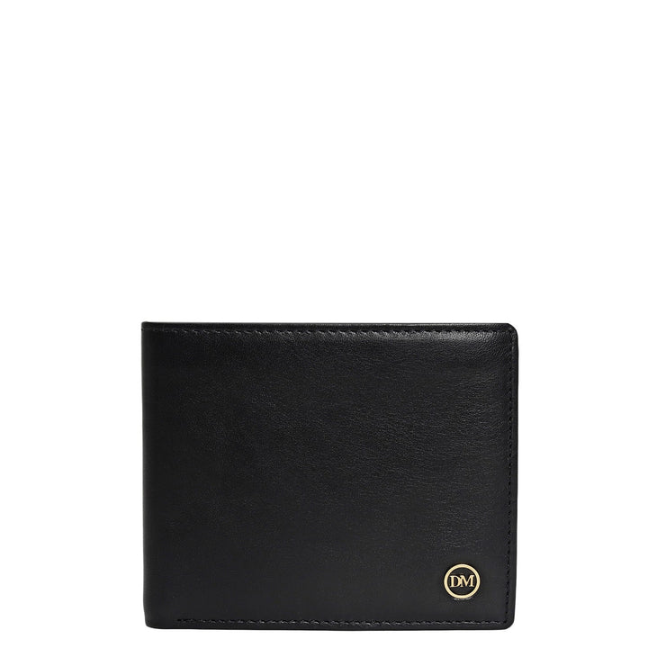 Black Bifold Leather Mens Wallet