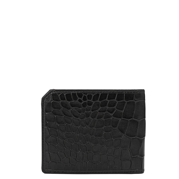 Black Bifold Leather Mens Wallet