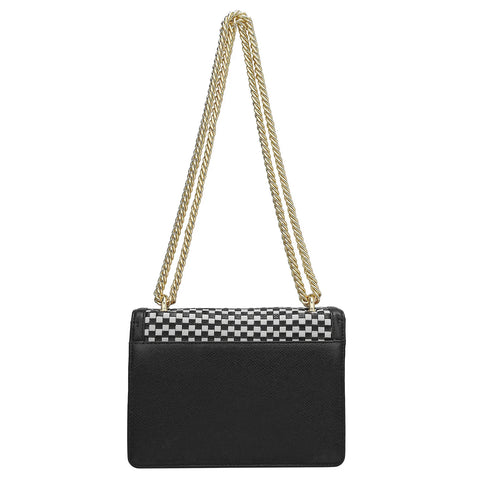 Small Mat Franzy Leather Shoulder Bag - Black