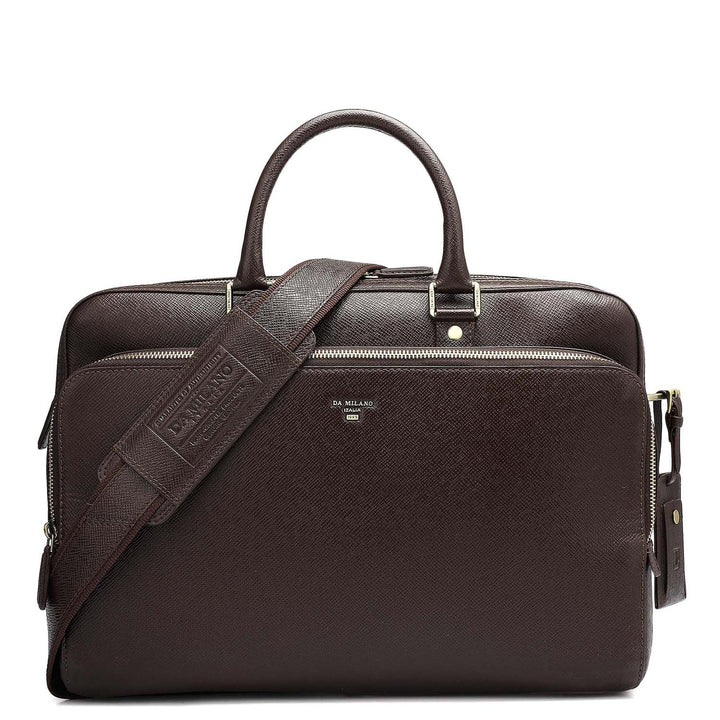 Franzy Leather Laptop Bag - Chocolate