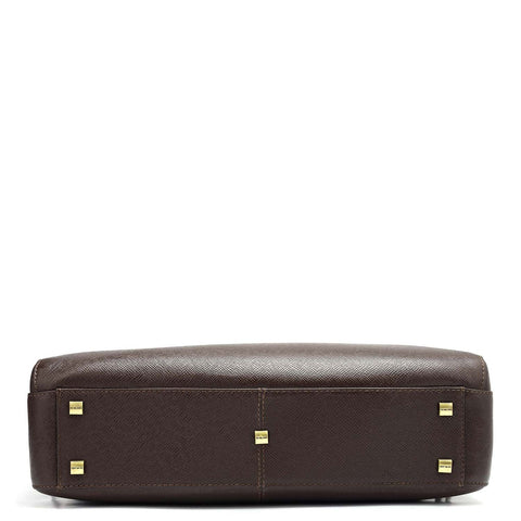 Franzy Leather Laptop Bag - Chocolate