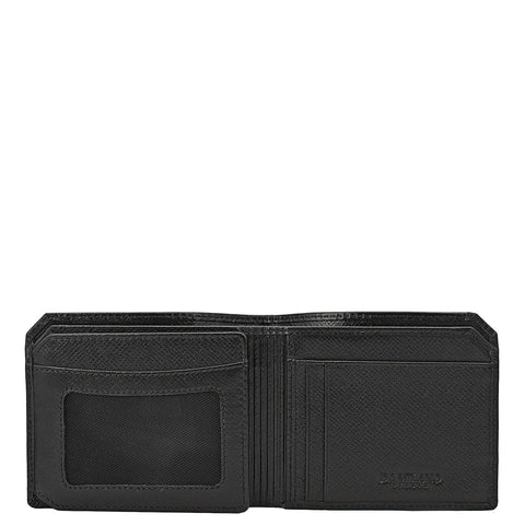 Black Bifold Leather Mens Wallet