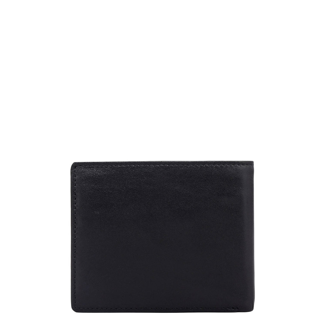 Black Bifold Leather Mens Wallet