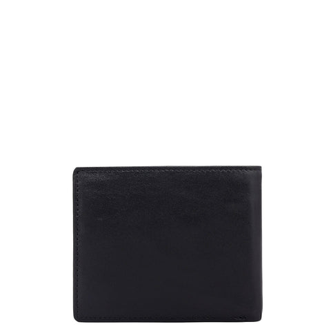 Black Bifold Leather Mens Wallet