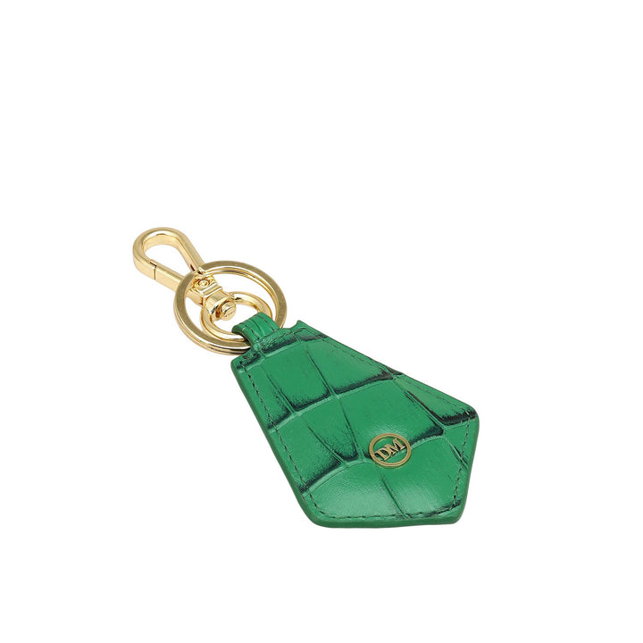 Croco Leather Key Chain - Sea Weed