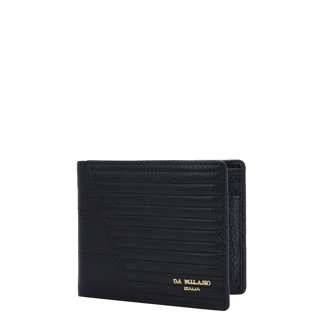 Black Bifold Leather Mens Wallet