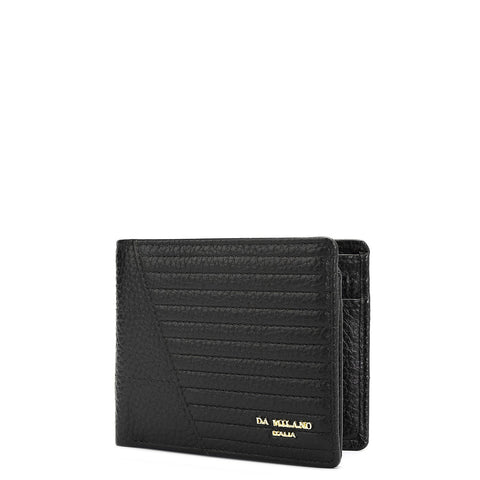 Black Bifold Leather Mens Wallet