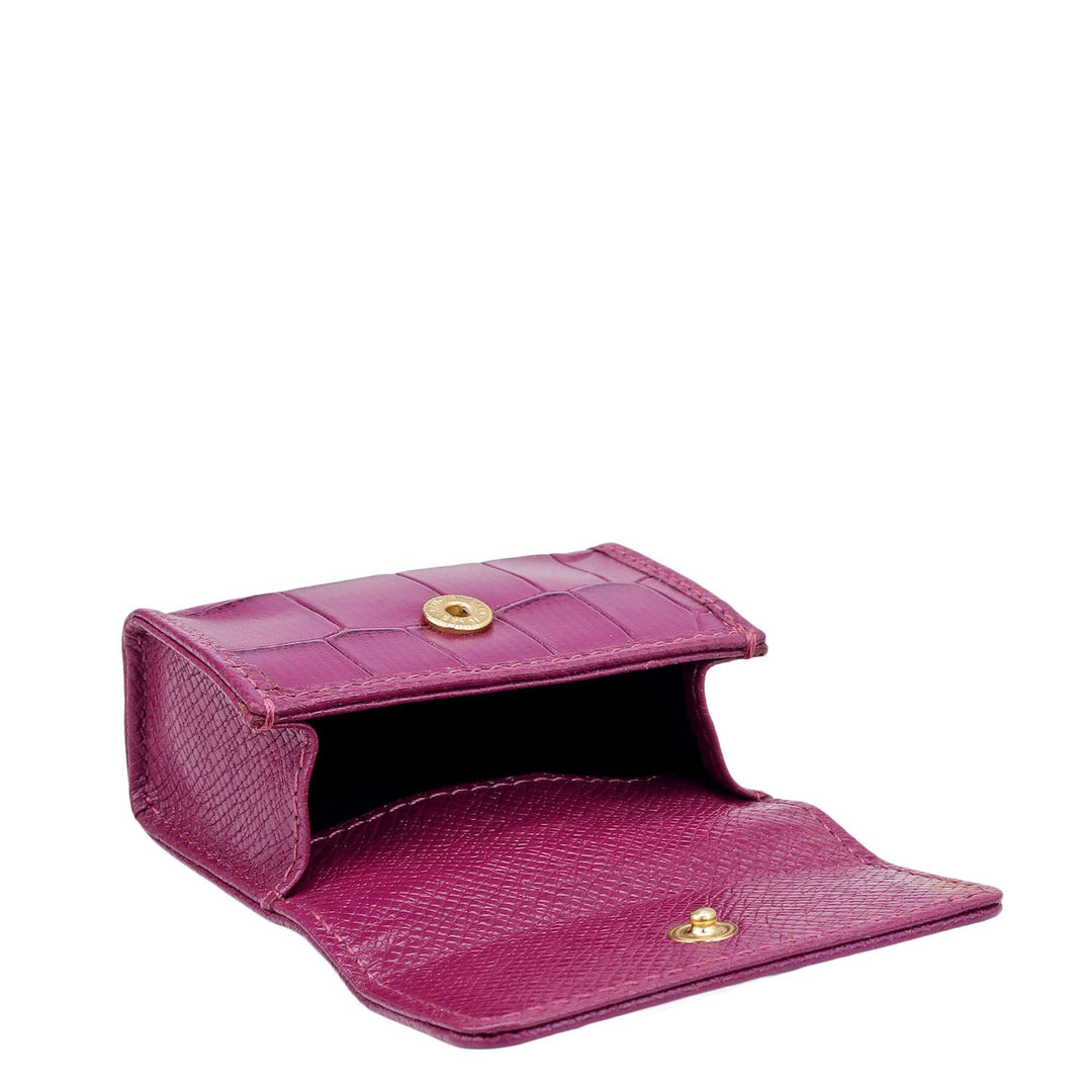 Croco Leather Bag Hanging - Orchid