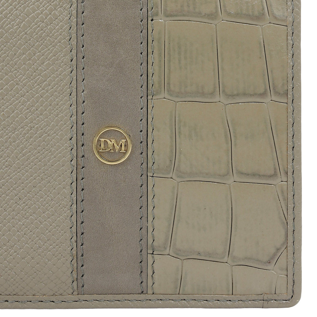 Stone Grey Bifold Leather Mens Wallet