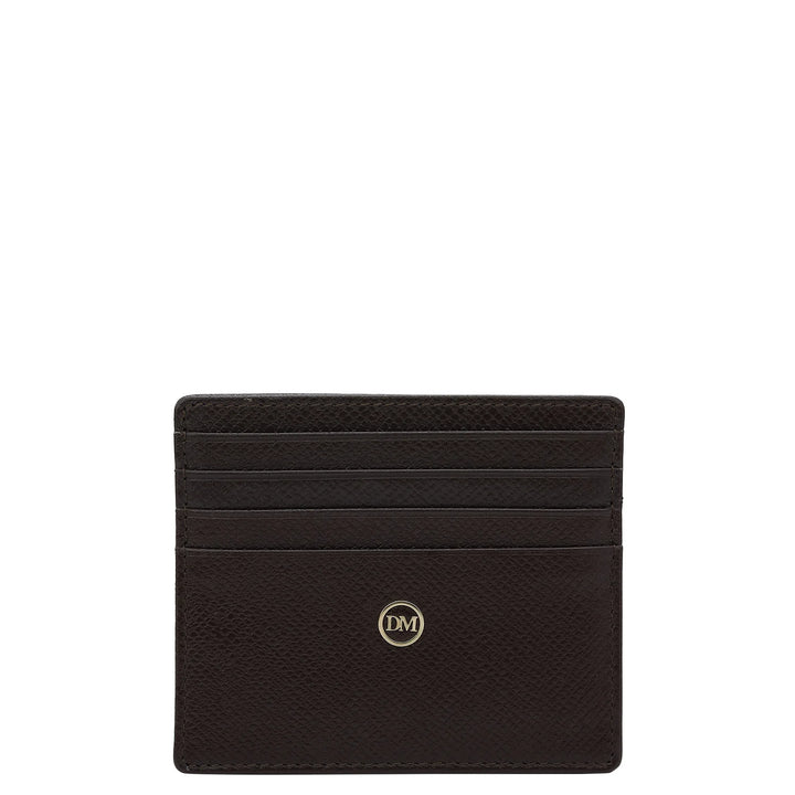 Franzy Leather Card Case - Chocolate