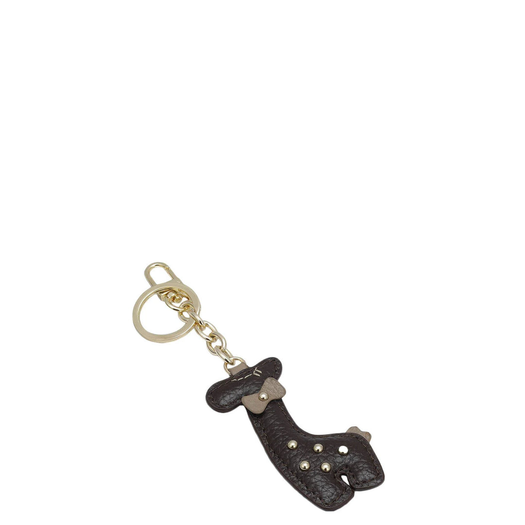 Wax Leather Key Chain - Chocolate