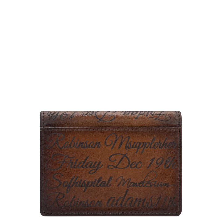 Signato Leather Card Case - Cognac