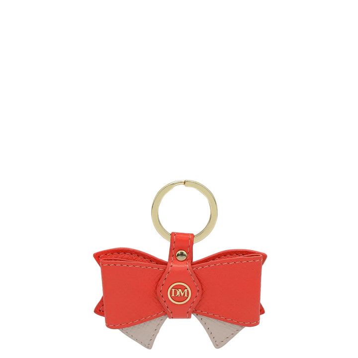 Franzy Leather Key Chain - Corallo