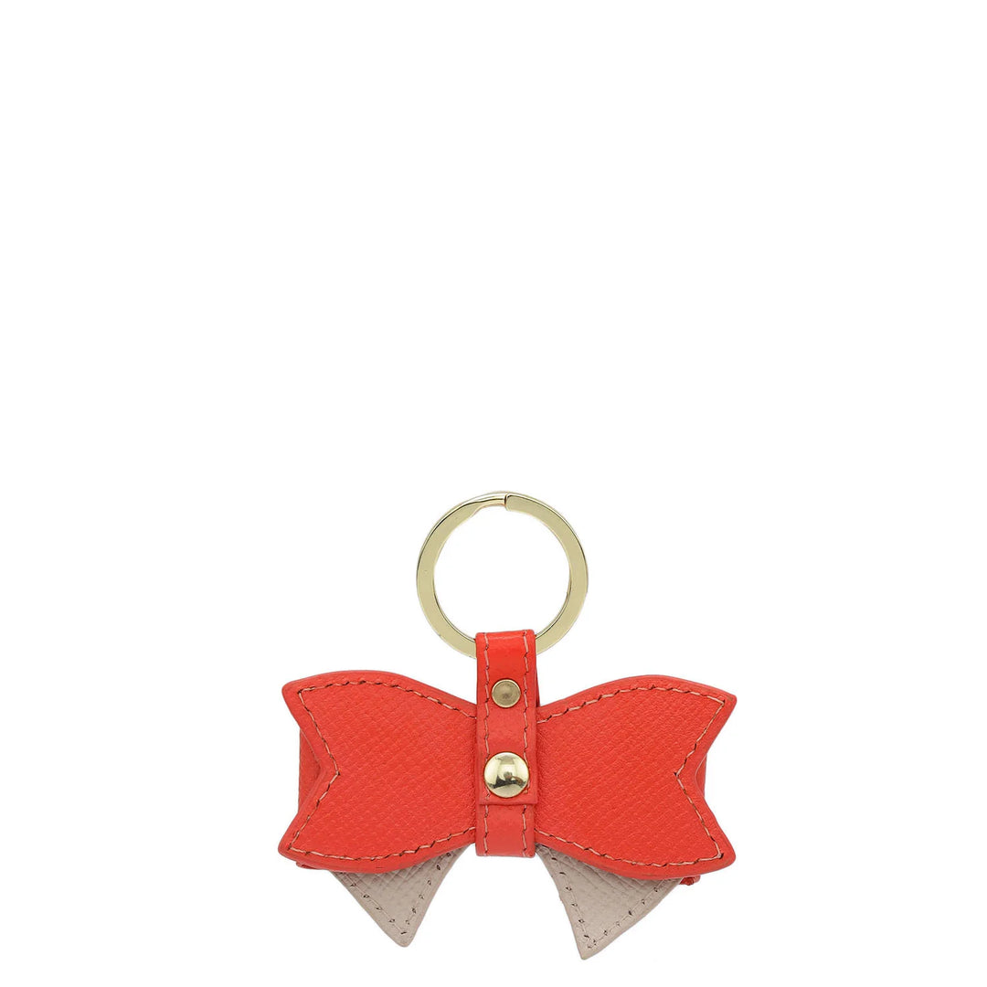 Franzy Leather Key Chain - Corallo