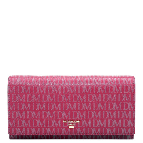 Monogram Leather Ladies Wallet - Plumberry
