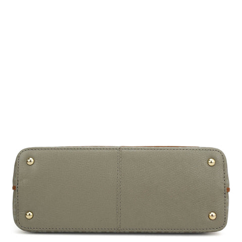 Small Monogram Leather Sling - Stone Grey