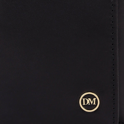 Black Trifold Leather Mens Wallet