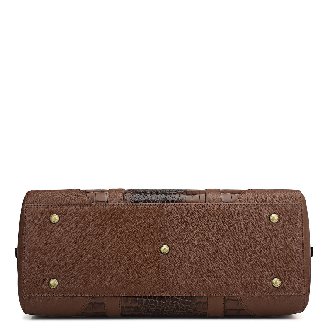 Croco Leather Luggage - Date