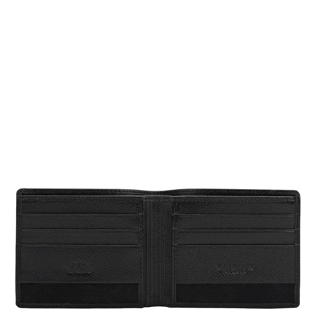 Black Bifold Leather Mens Wallet